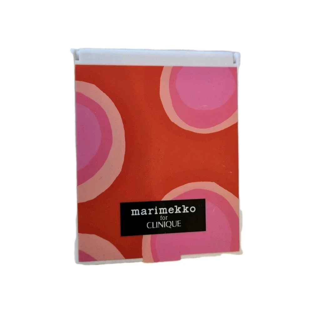 Marimekko‎ For Clinique Square Compact Mirror Pink Circles 3.75